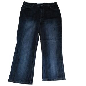 Ragz Clothing Co 46 Chromosomes One Jean Dark Wash Wide Leg Denim Jeans Size 42